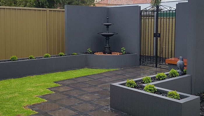 Completed Courtyard Landscape Design (Glenelg North) 2